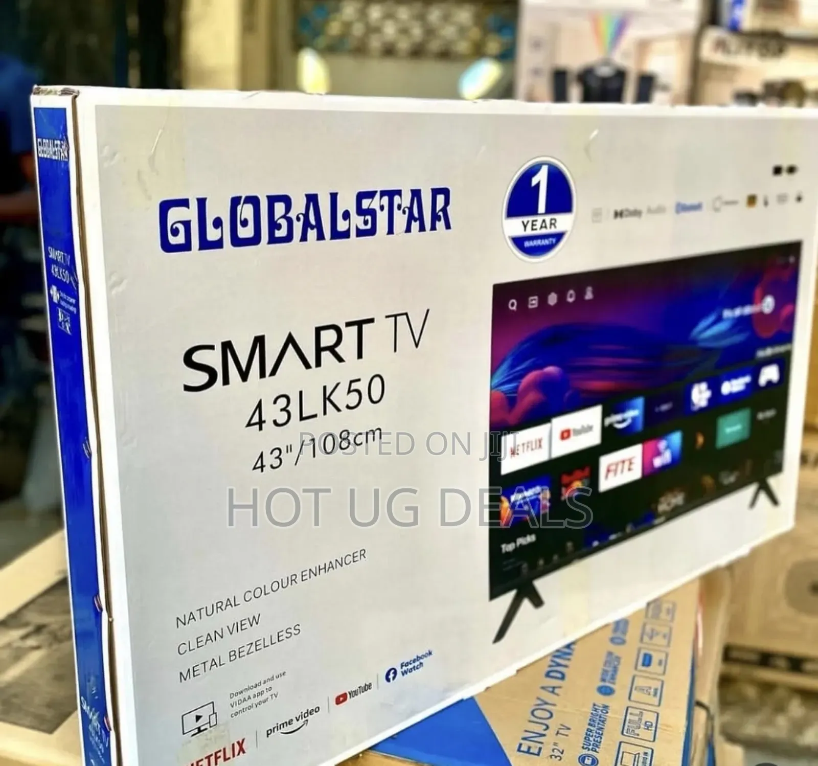 Global Star 43 Inch Smart Android Frameless Tv Withbluetooth