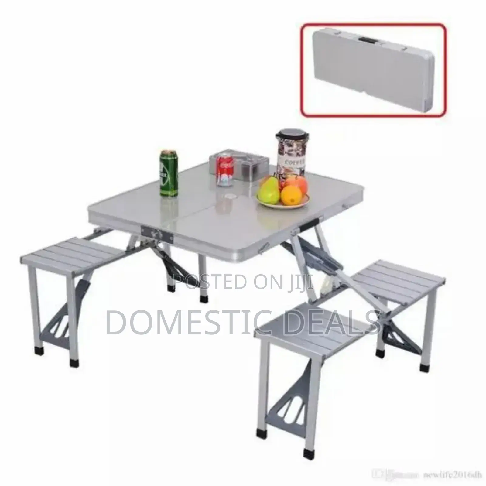 Folding Picnic Table and Stool Set