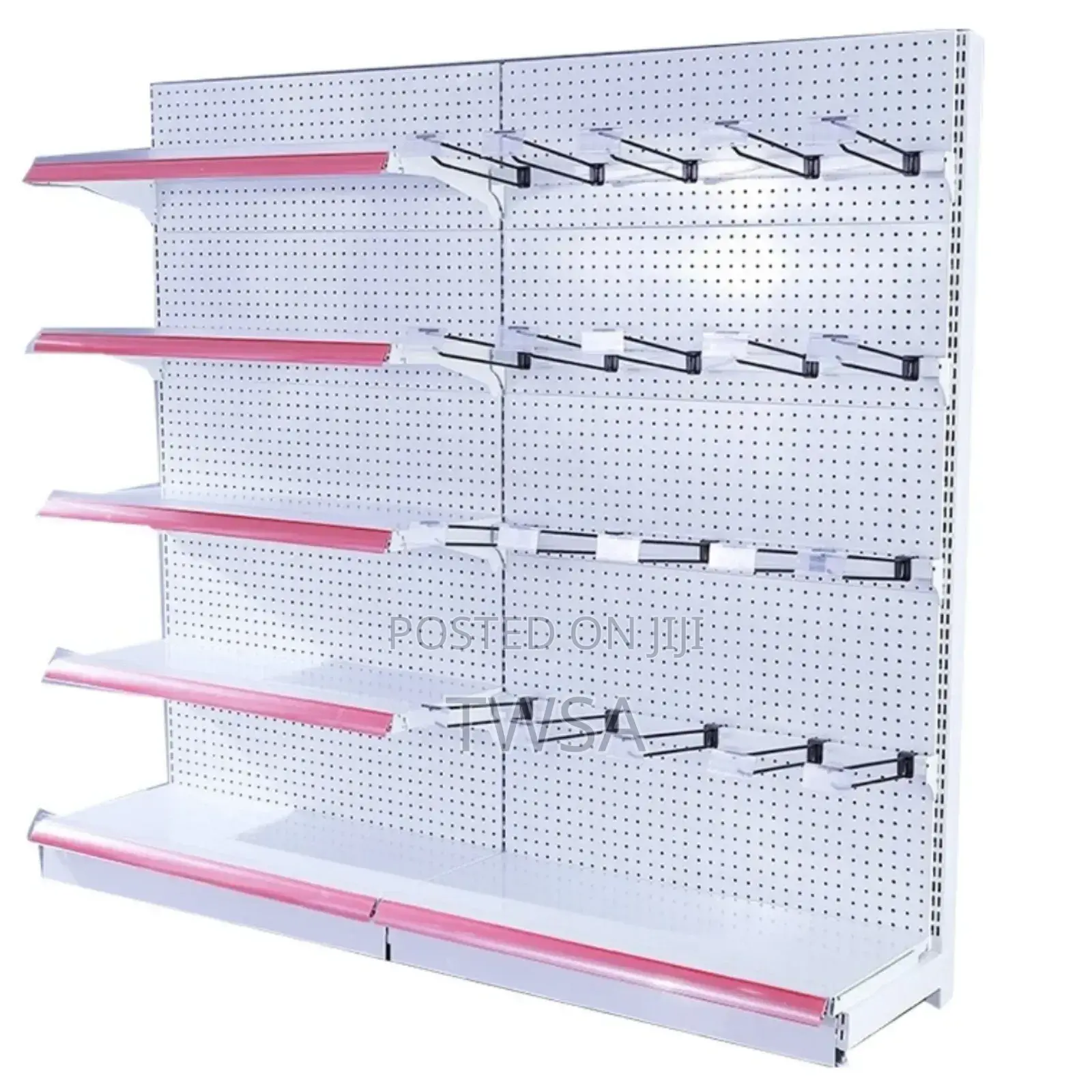 Single Sided Supermarket Shelf With Pegboard