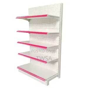 Single Sided Supermarket Shelf With Pegboard