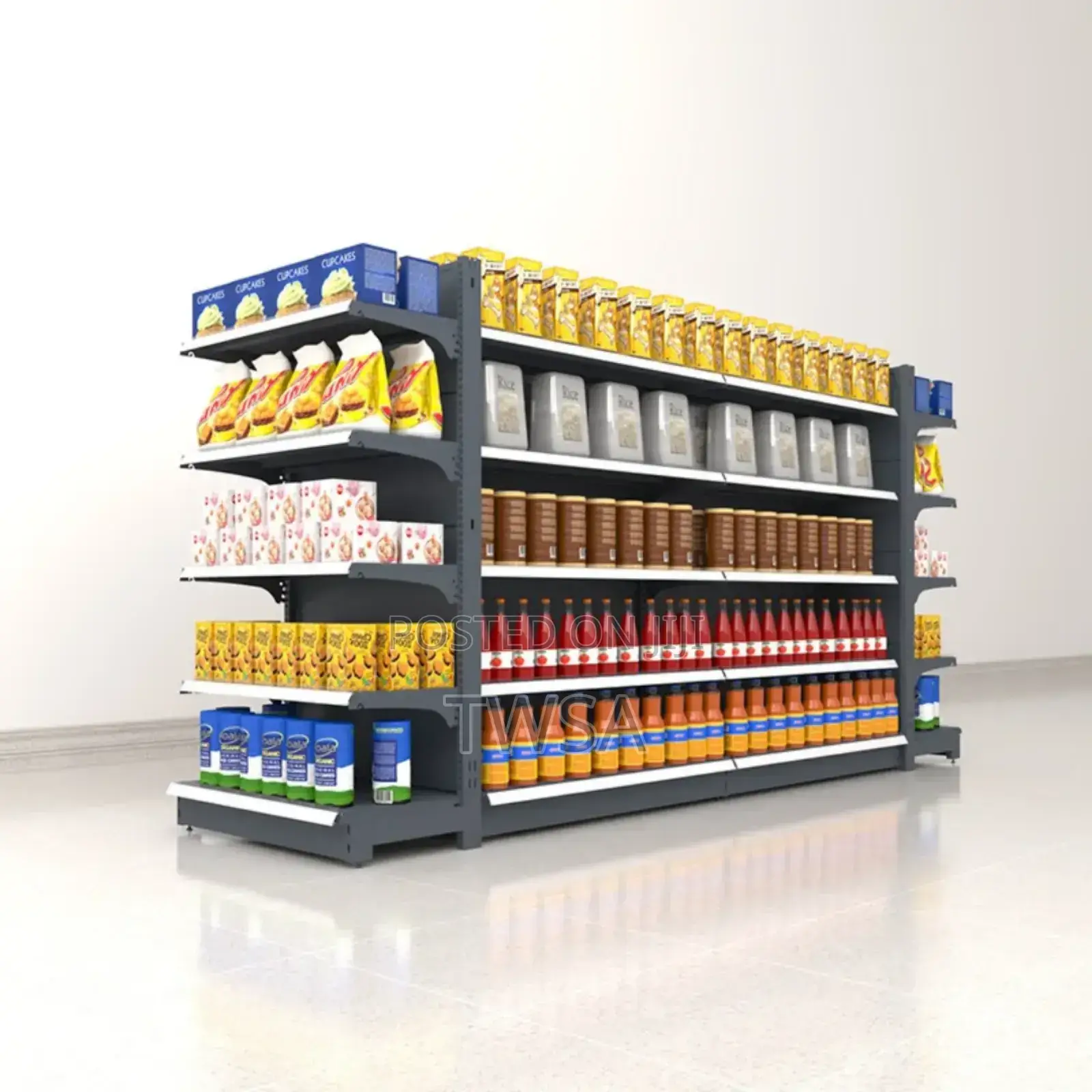 Double Sided Supermarket Shelf