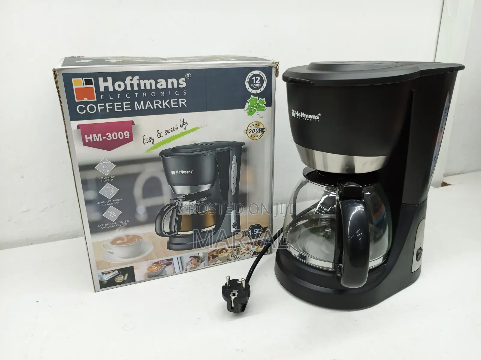Hoffman 1.5L Coffee Maker (12 Small Cups)