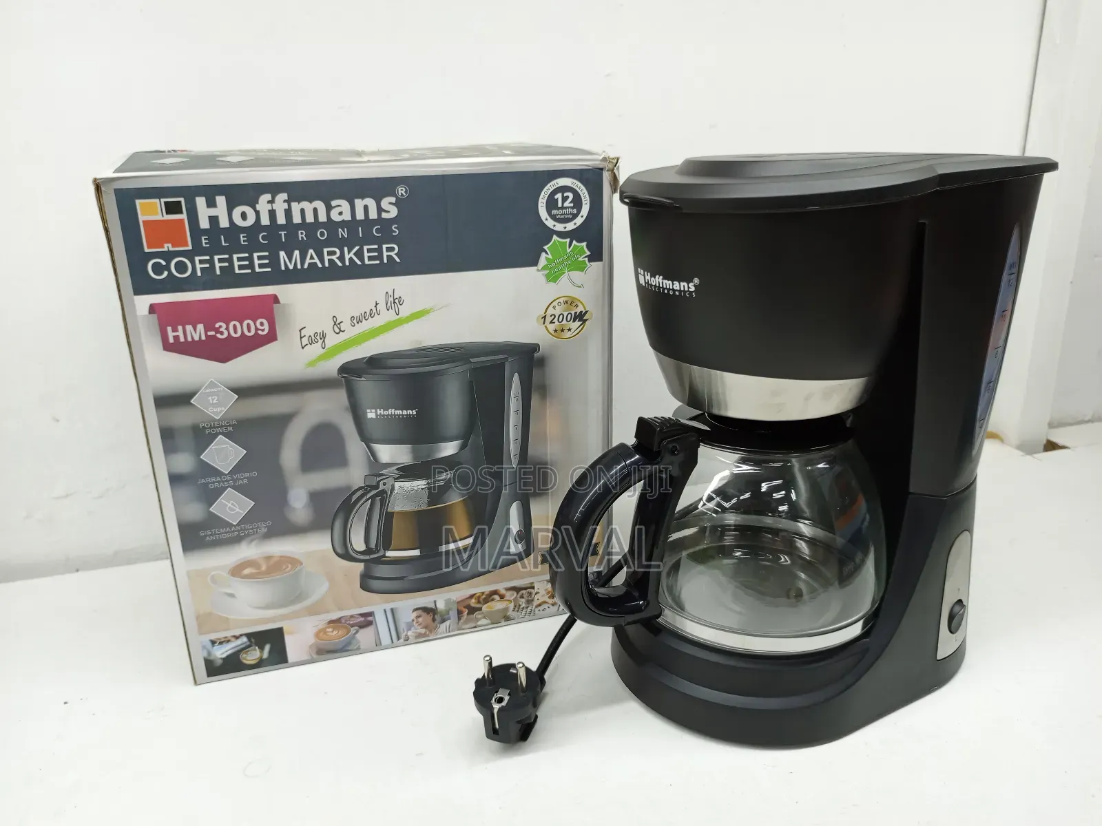 Hoffman 1.5L Coffee Maker (12 Small Cups)
