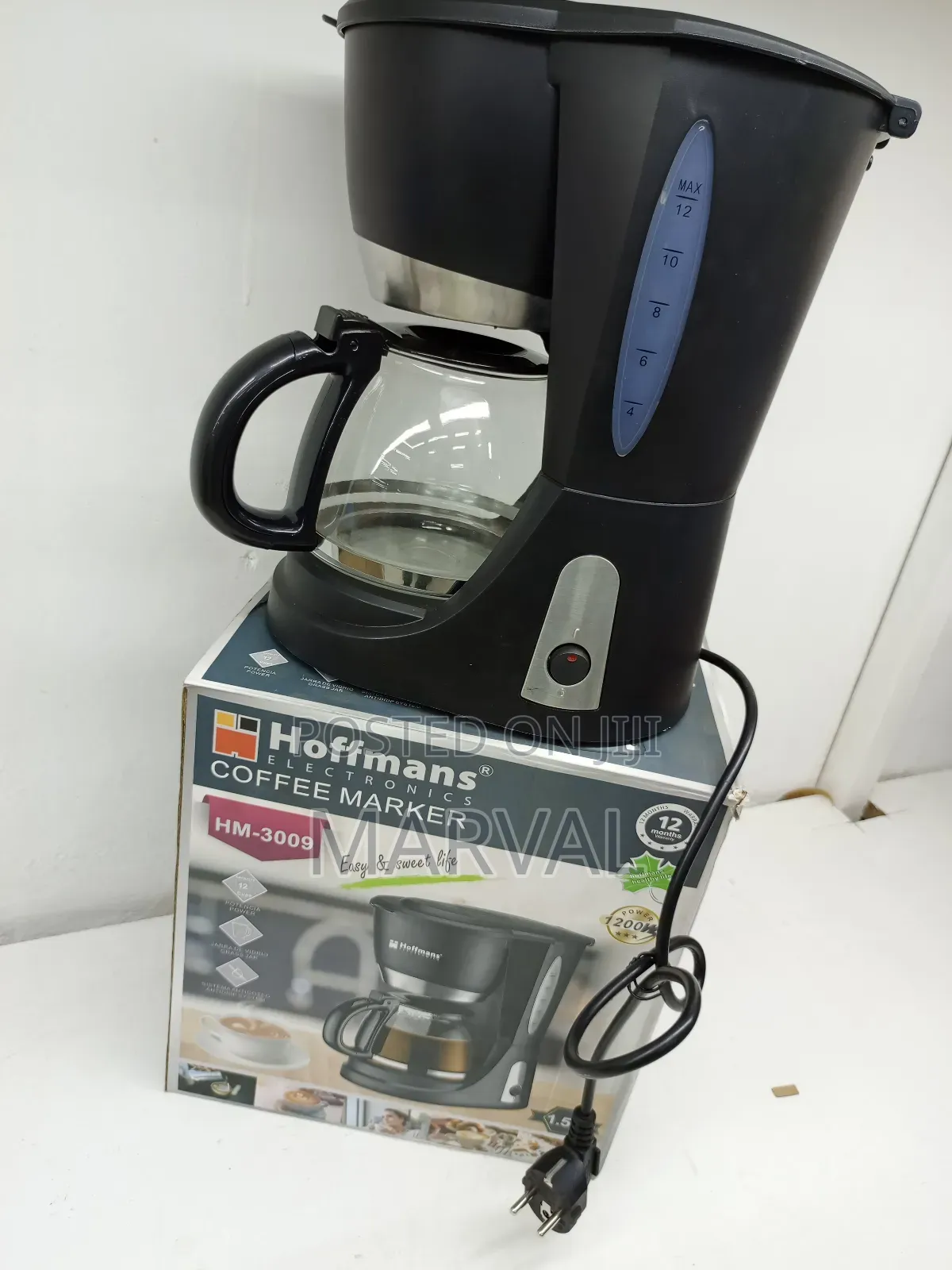 Hoffman 1.5L Coffee Maker (12 Small Cups)