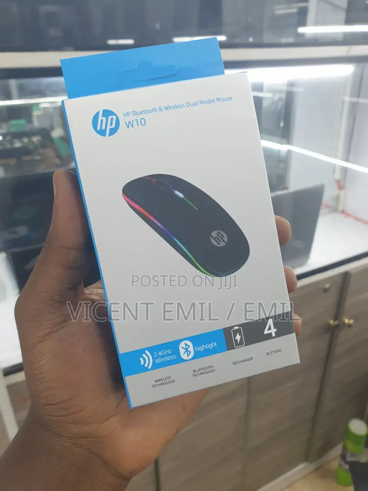 Hp Bluetooth and Wireless Dual Model Mouse W10
