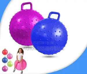 Knobby Bouncy Ball With Handle