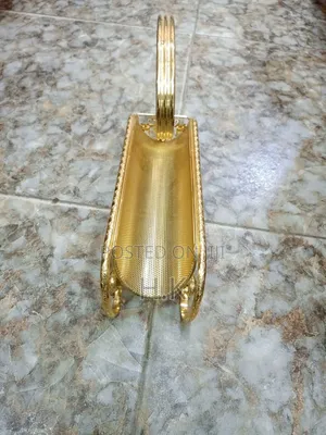 Gold-Colored Metal Utensil Holder