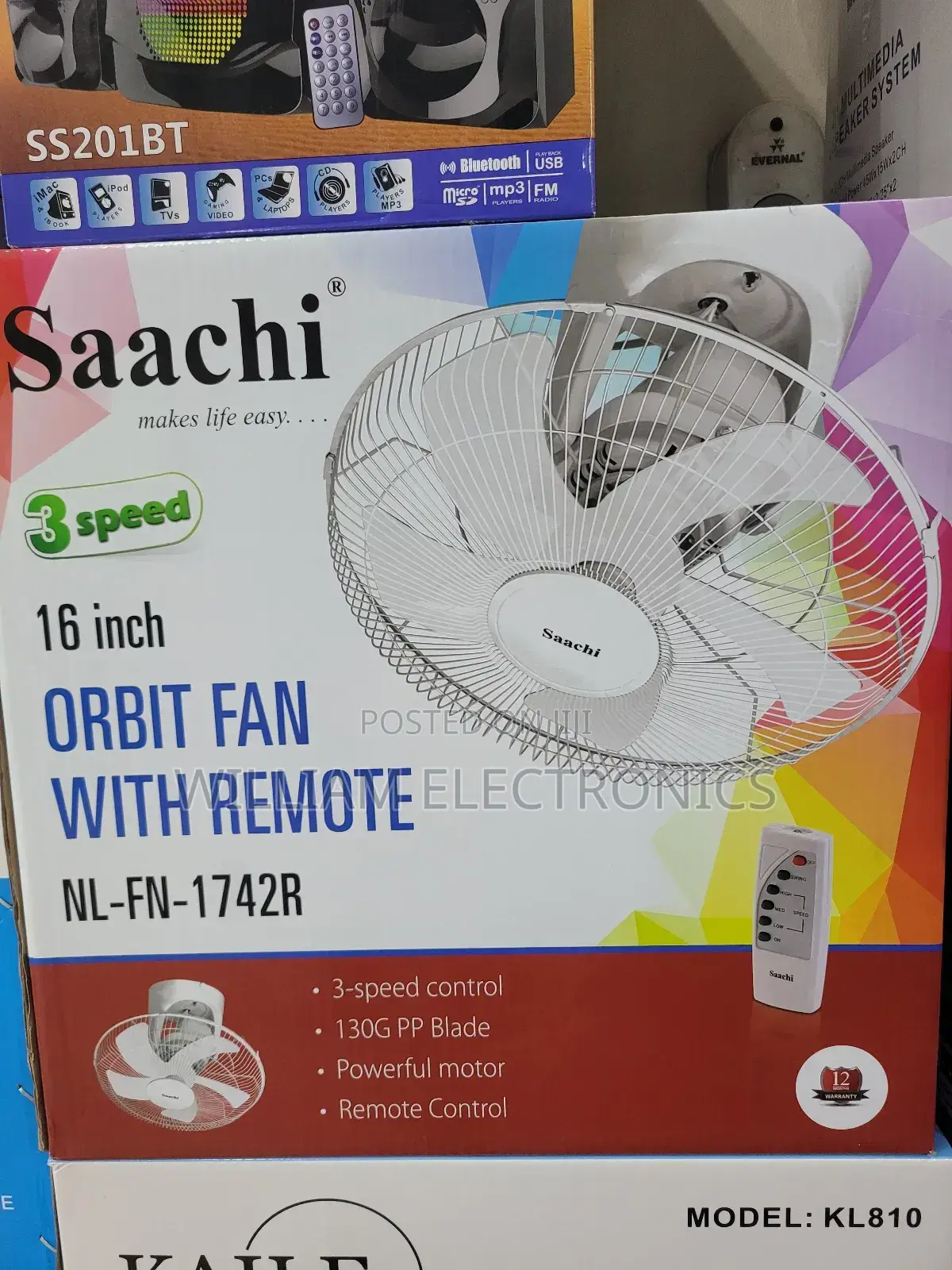16inch Saachi Ceiling Fan/Saachi Remote Control Fan
