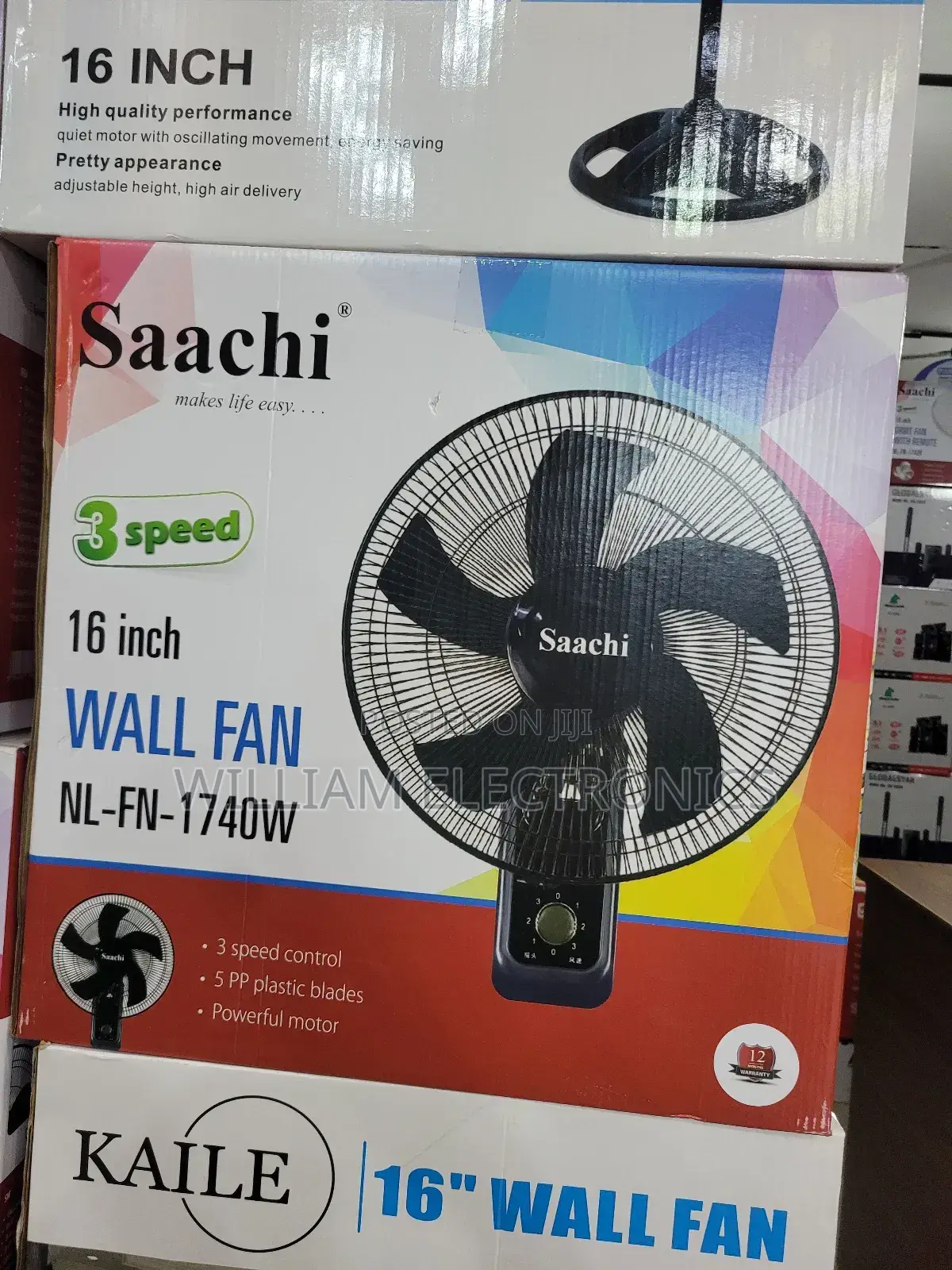 Saachi 16inch Wall Fan With 3 Speed Control