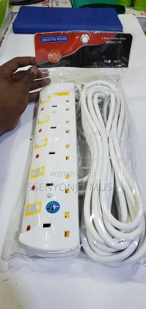 JSB EXTRA POWER 5 Ways Safety Socket - 10m Cable Extension-