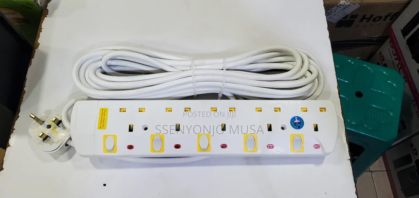 JSB EXTRA POWER 5 Ways Safety Socket - 10m Cable Extension-