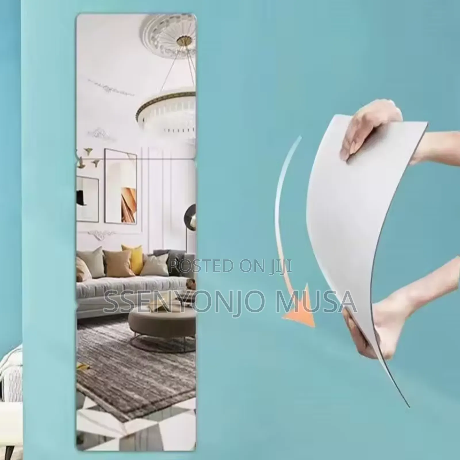 Self-Adhesive Acrylic Mirror -Frameless-Wall-Mounted,20x90cm