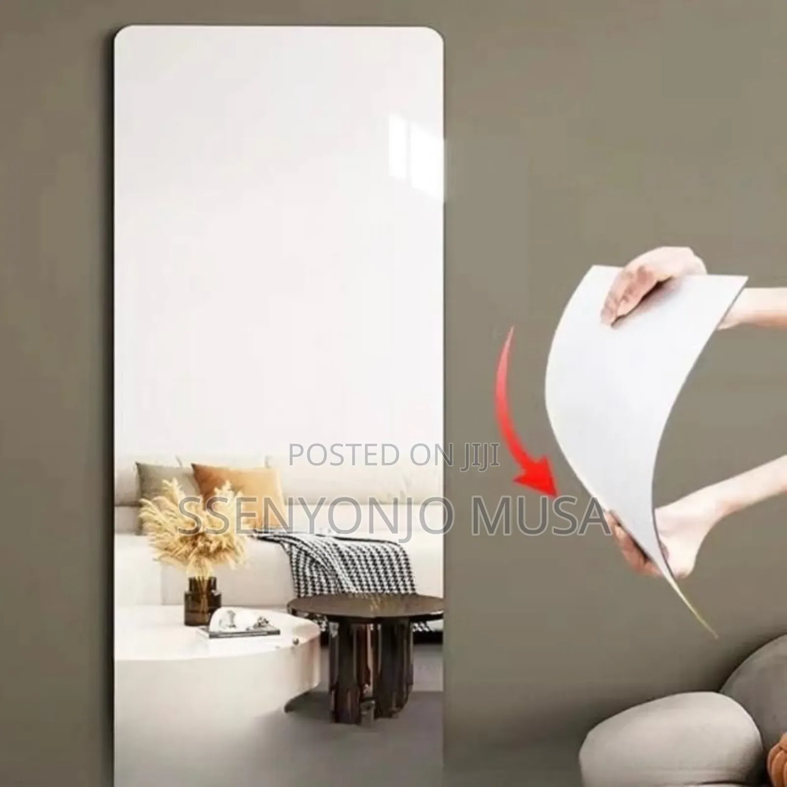 Self-Adhesive Acrylic Mirror -Frameless-Wall-Mounted,20x90cm