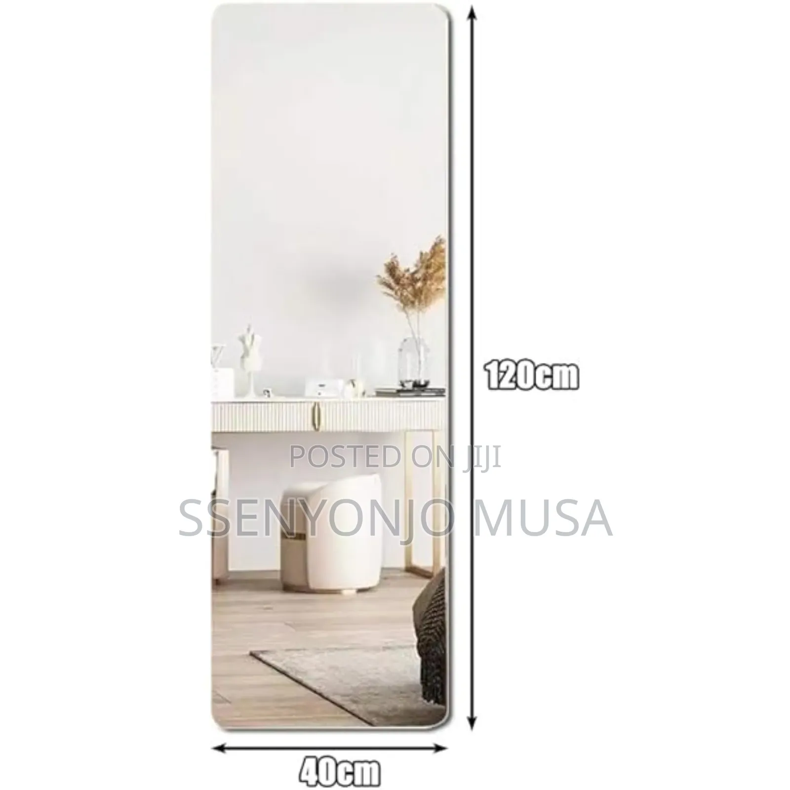 Self-Adhesive Acrylic Mirror -Frameless-Wall-Mounted,20x90cm