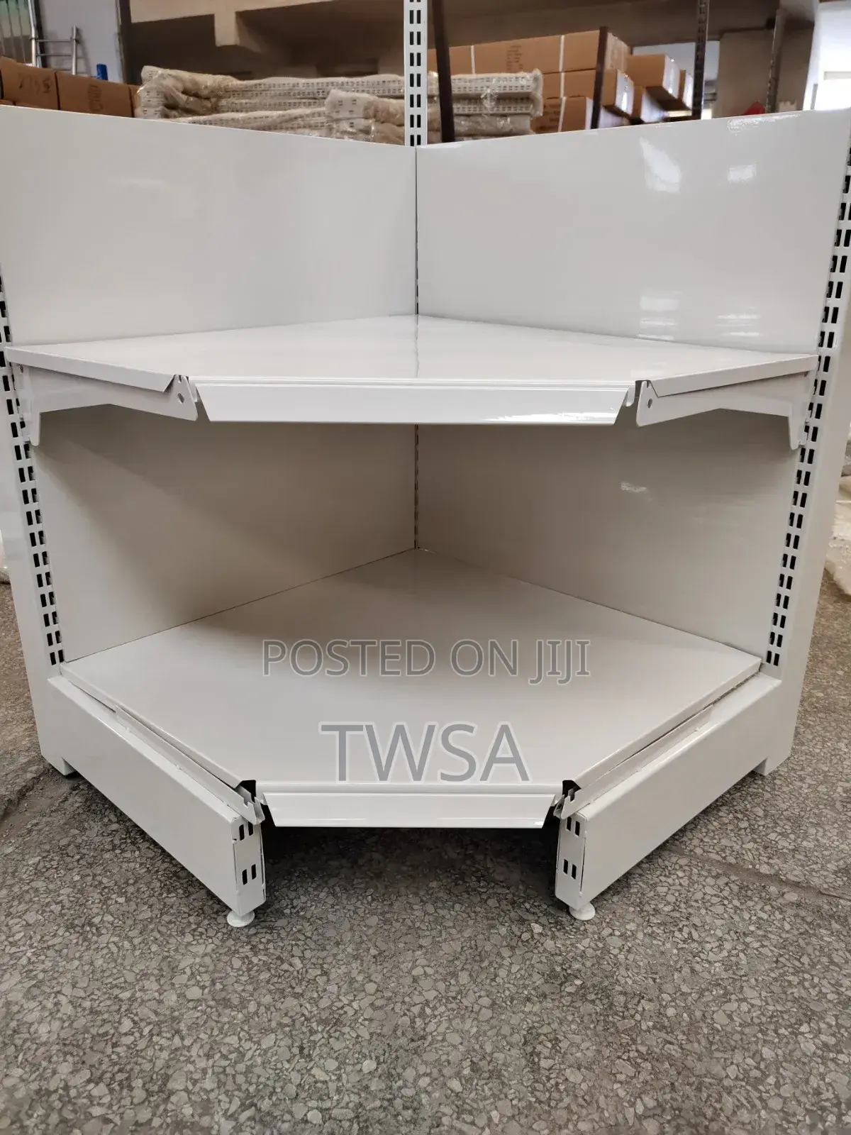 Right Angle Corner Supermarket Shelf