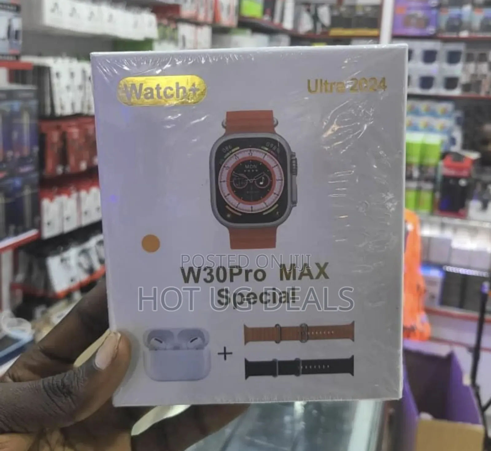 W30 Ultra Smartwatch and Airpods Pro Bluetooth With 2 Straps