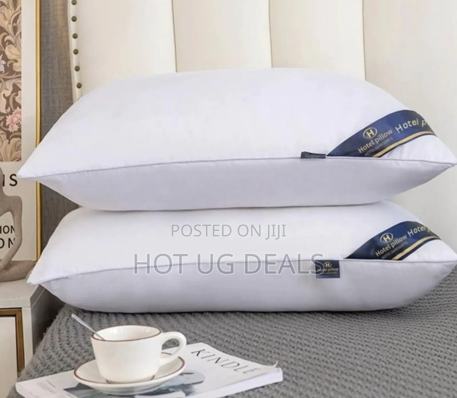 Big Fibre Pillows Pair (2pcs) -white