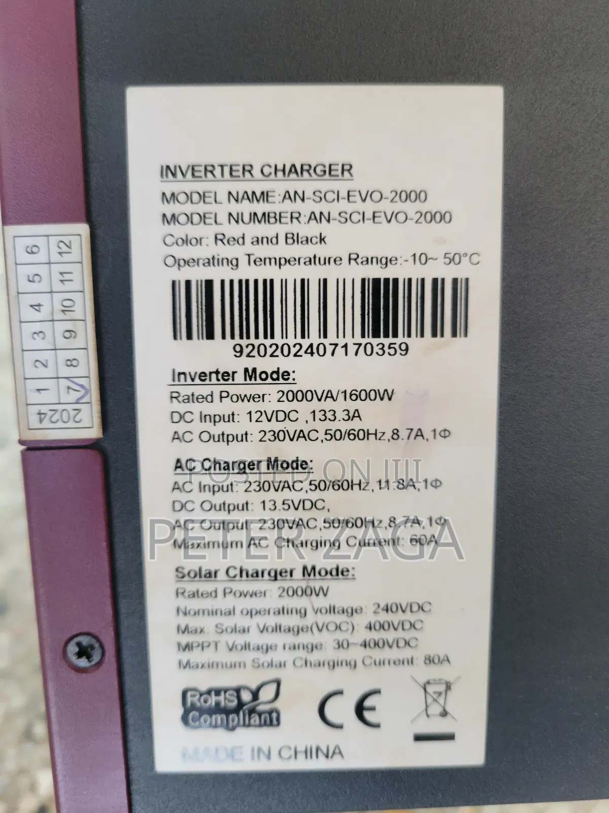 2000va Hybrid Inverter With MPPT Charge Controller