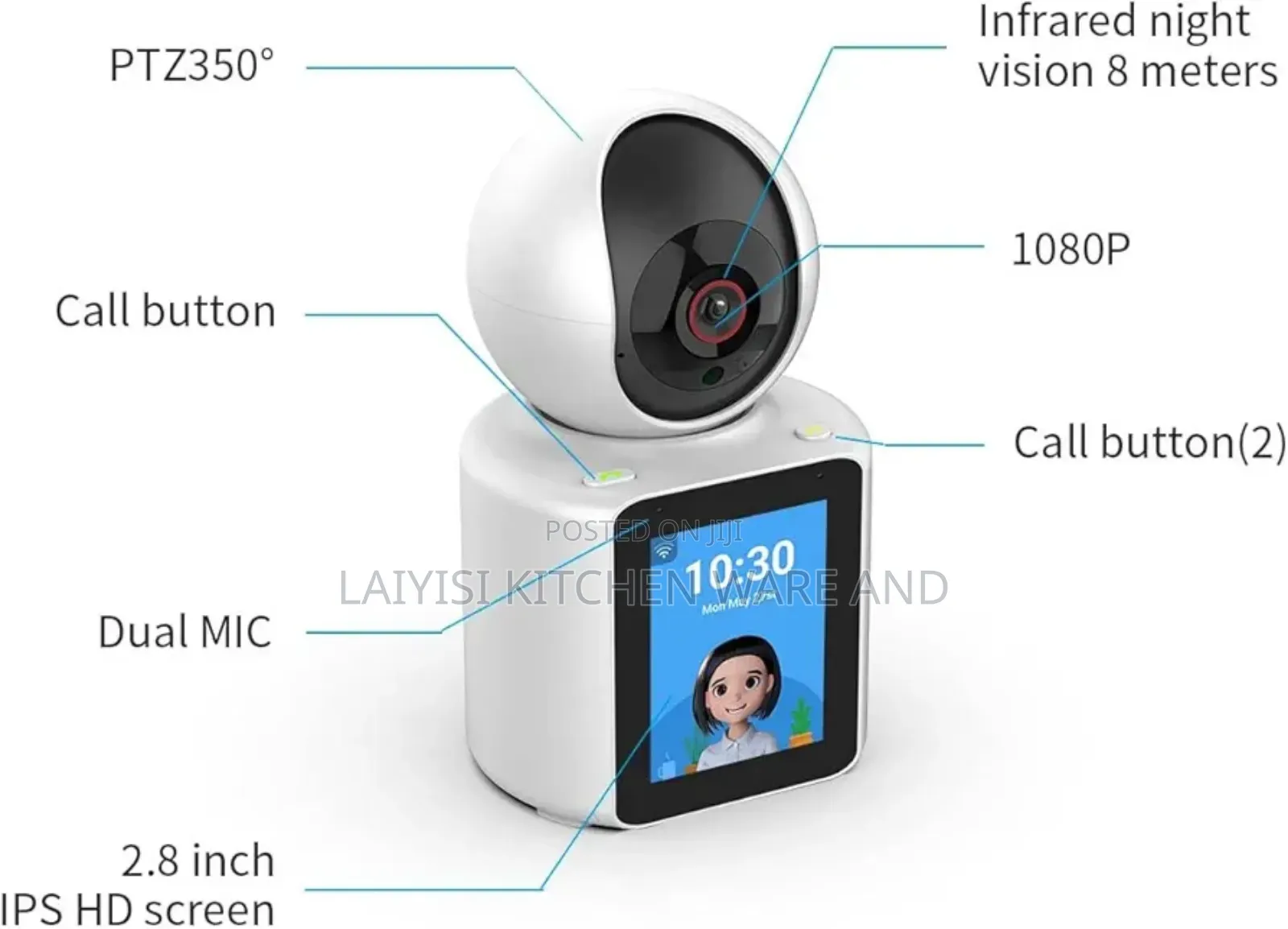 Smart Security Camera With Two Way Video, Indoor Camera