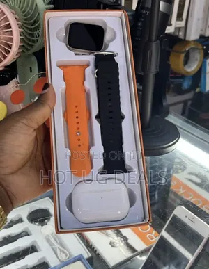 Ultra Smart Watch With Airpods With 2 Straps - Multicolor