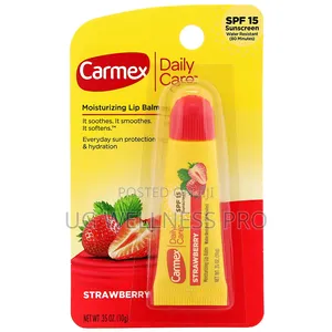 Carmex, Daily Care, Moisturizing Lip Balm Strawberry, SPF 15