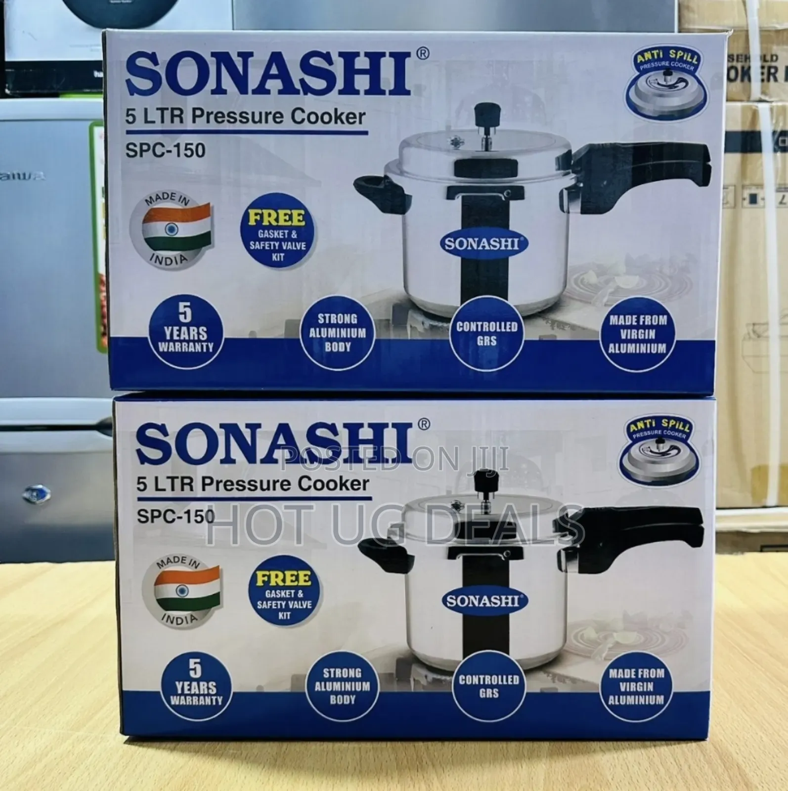 Sonashi Pressure Cooker 5ltr - Silver