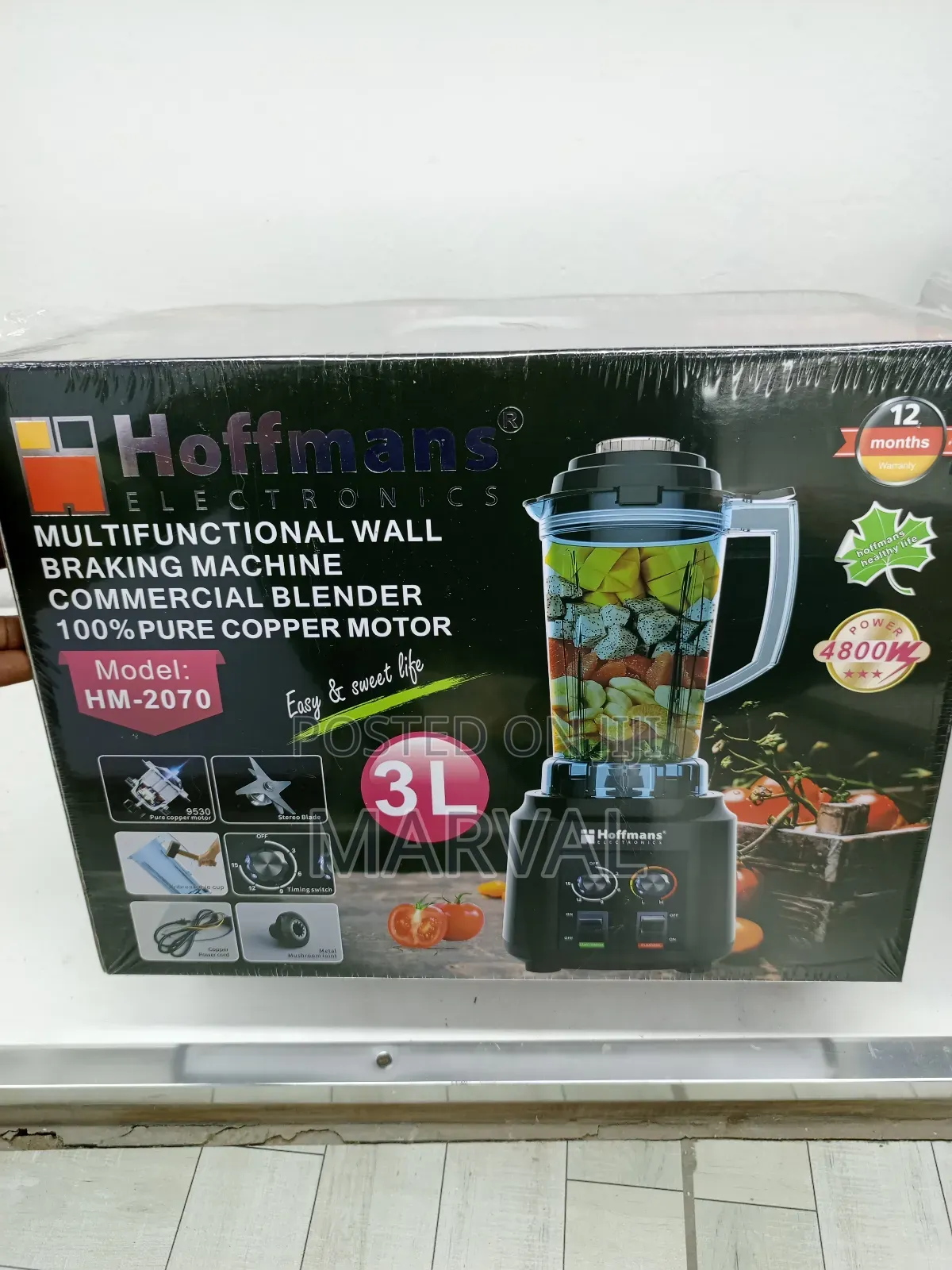 Hoffmans 3litres Commercial Blender