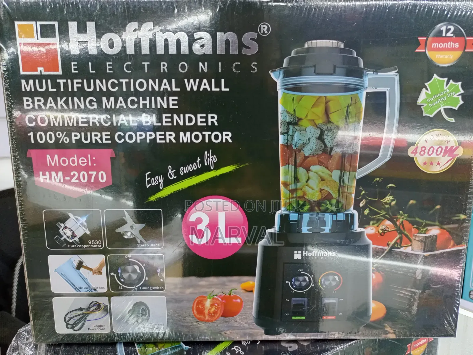 Hoffmans 3litres Commercial Blender