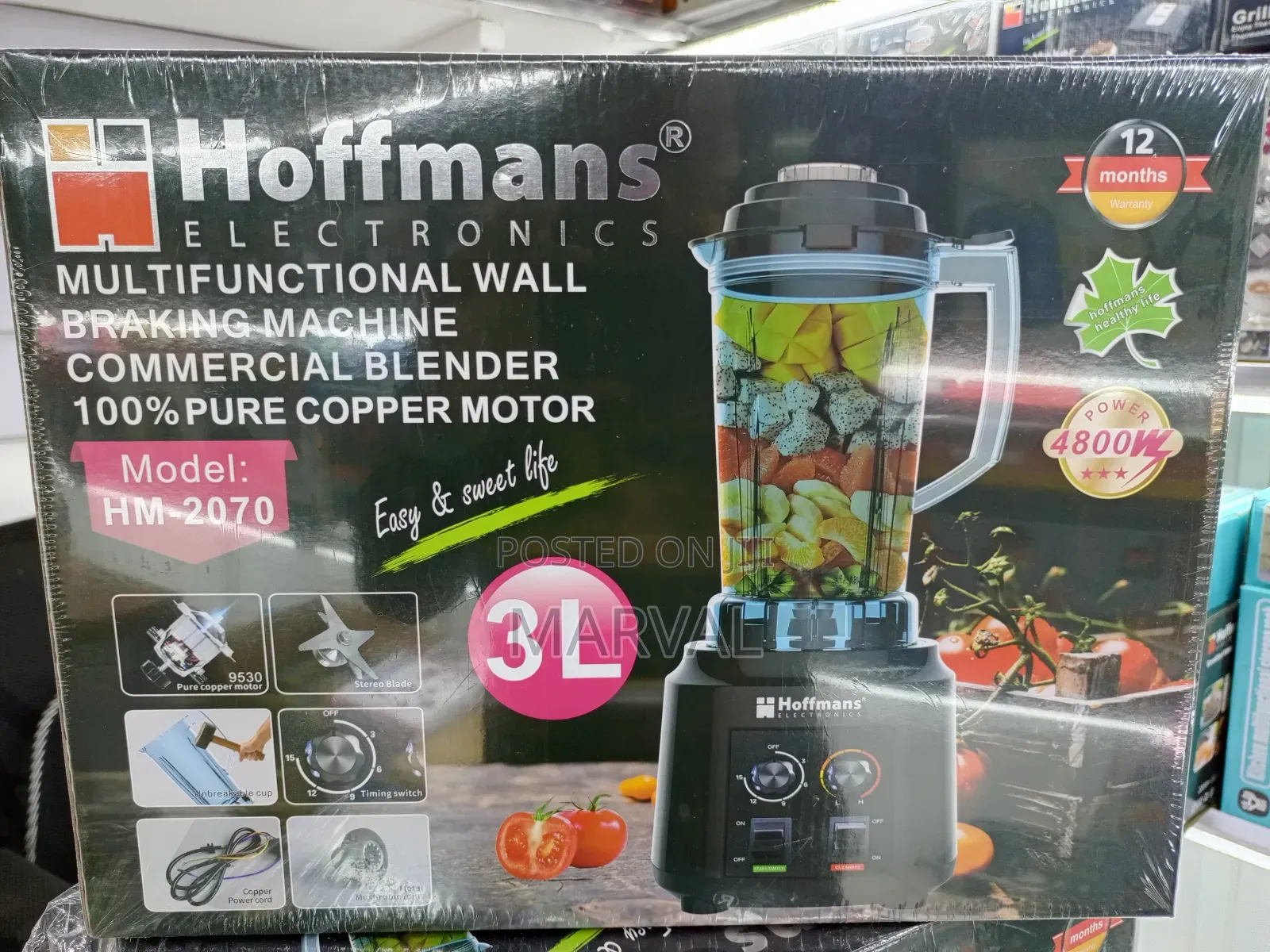 Hoffmans 3litres Commercial Blender
