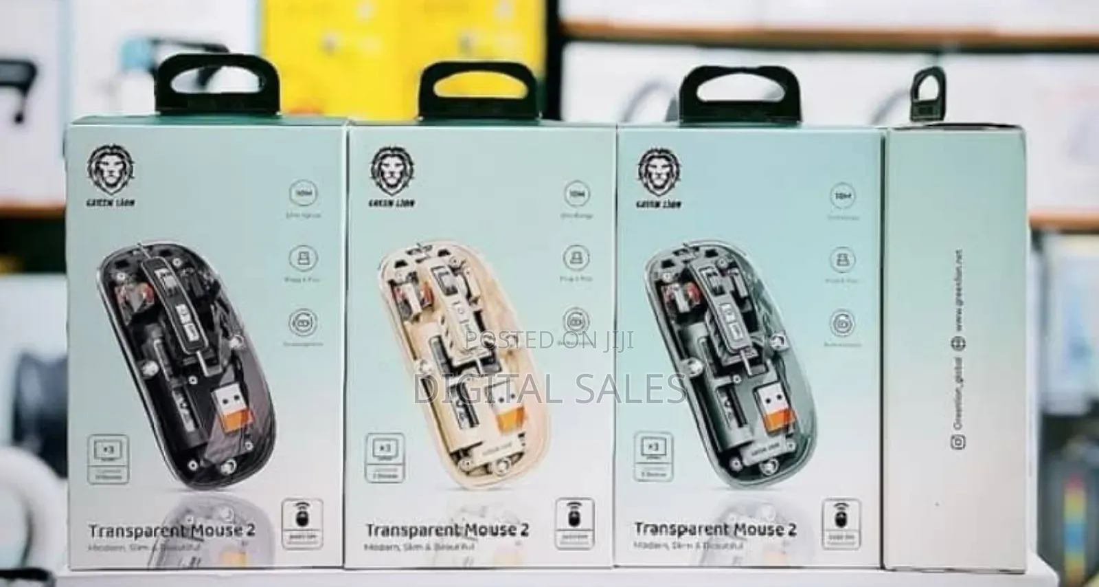 Green Lion Transparent Wireless Bluetooth Mouse