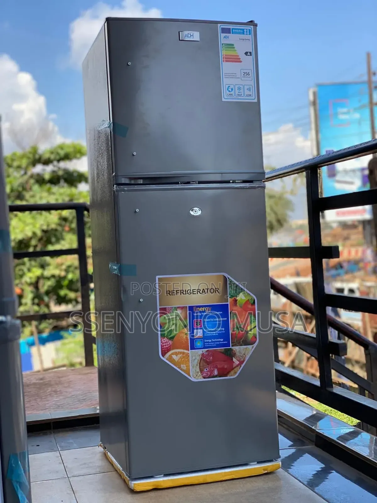 Adh Fridge 358 Litres Double Door - Silver, 358l Gross