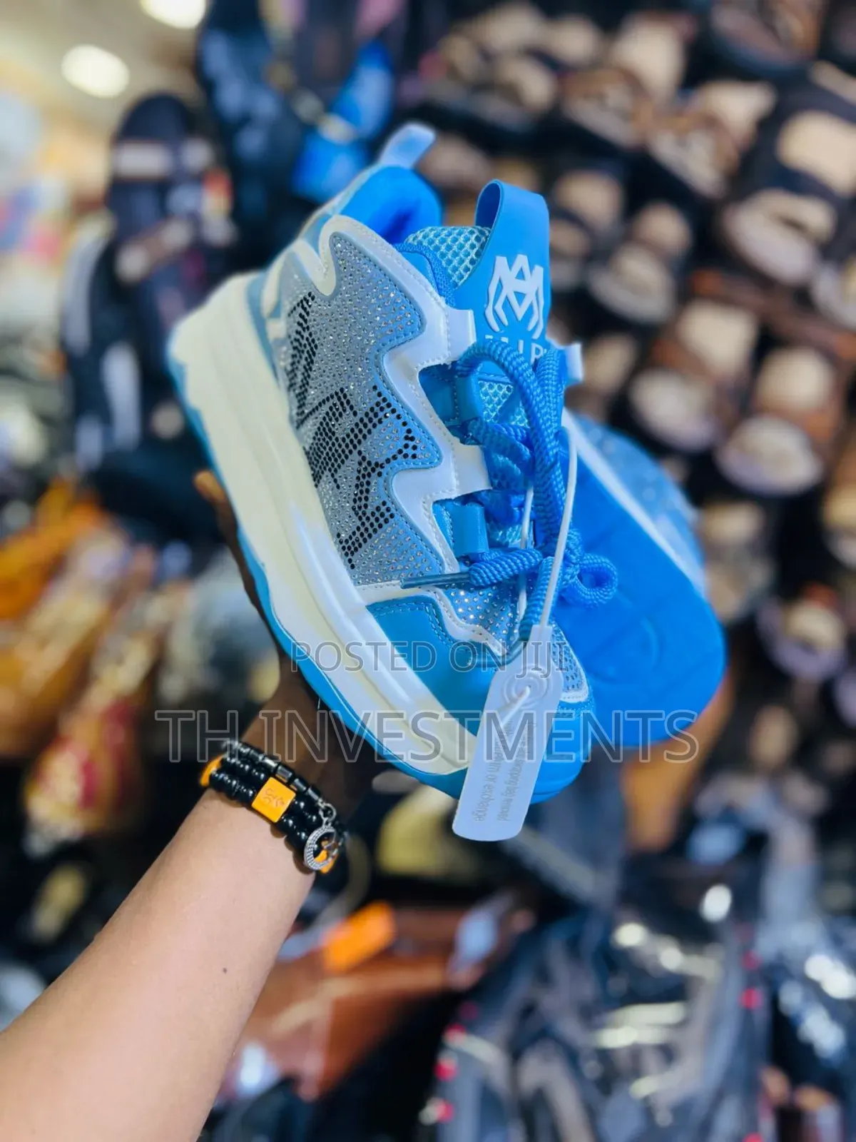 Amiri || Daymaster Blue Low-Top Sneakers