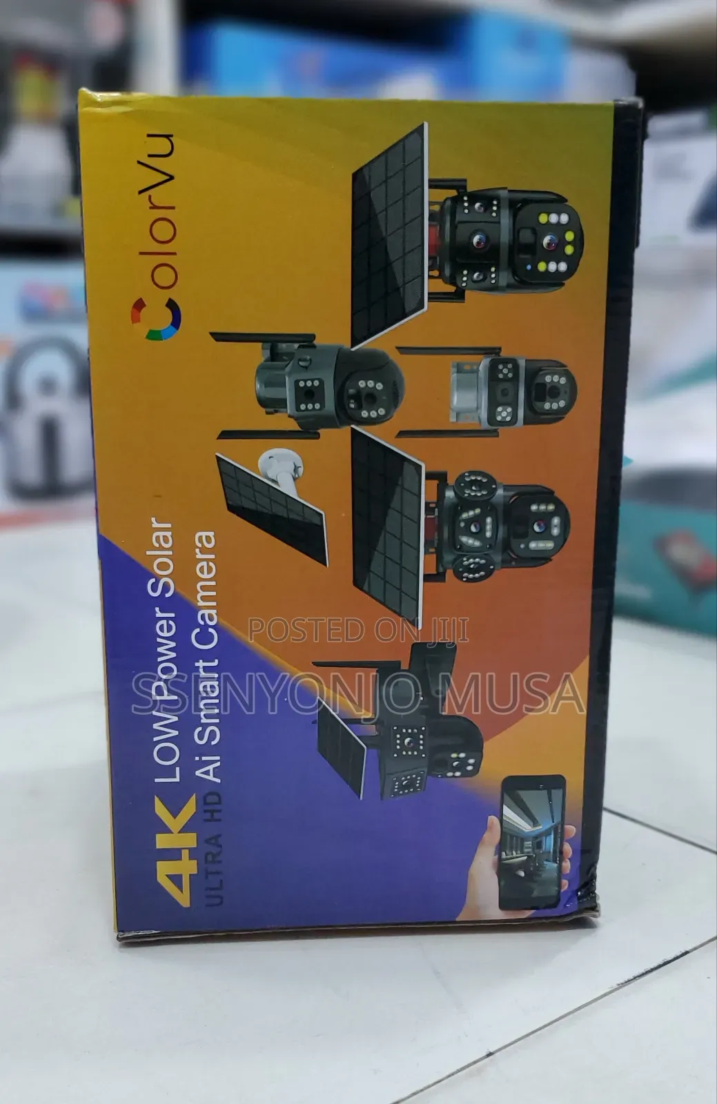 Low Power Solar Ai Smart Camera-Colorvu V380-Night Vision