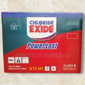 N70 Chloride Exide Maintenance Free Car Batteries Yuna