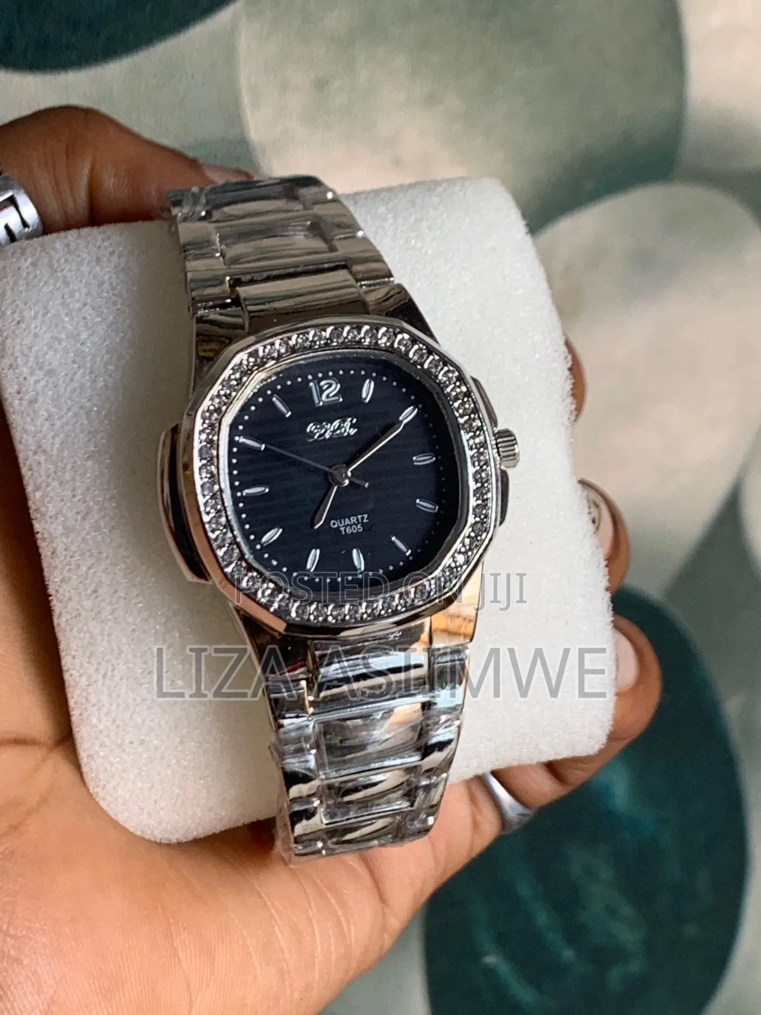 Silver Iced Out Lady’S Watch