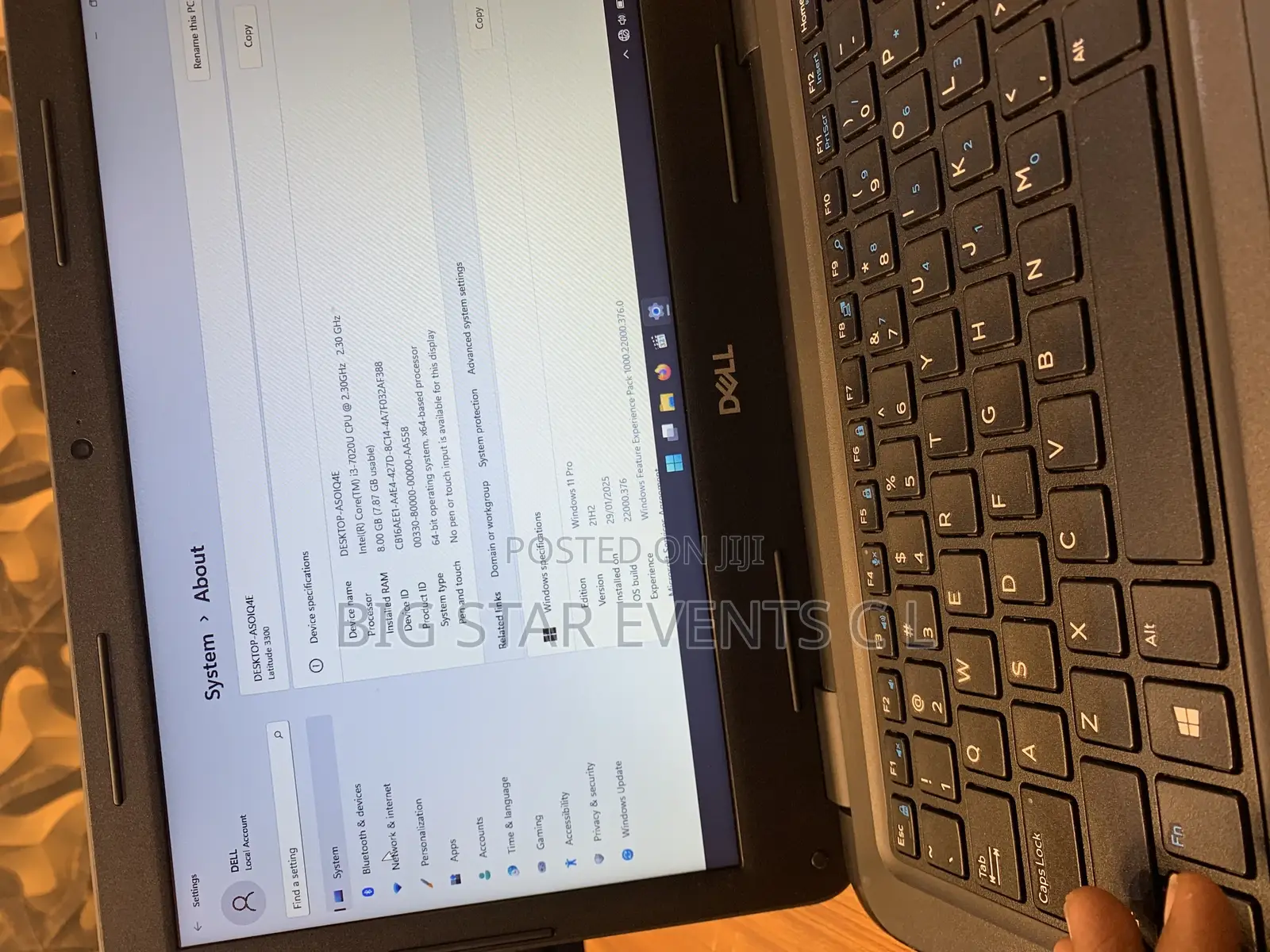 Laptop Dell 8GB Intel Core I3 SSD 256GB
