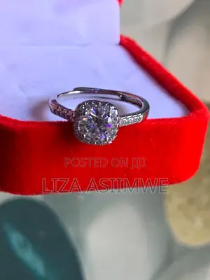 Cushion Cut Zircon Adjustable Engagement Ring