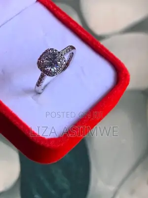 Cushion Cut Zircon Adjustable Engagement Ring