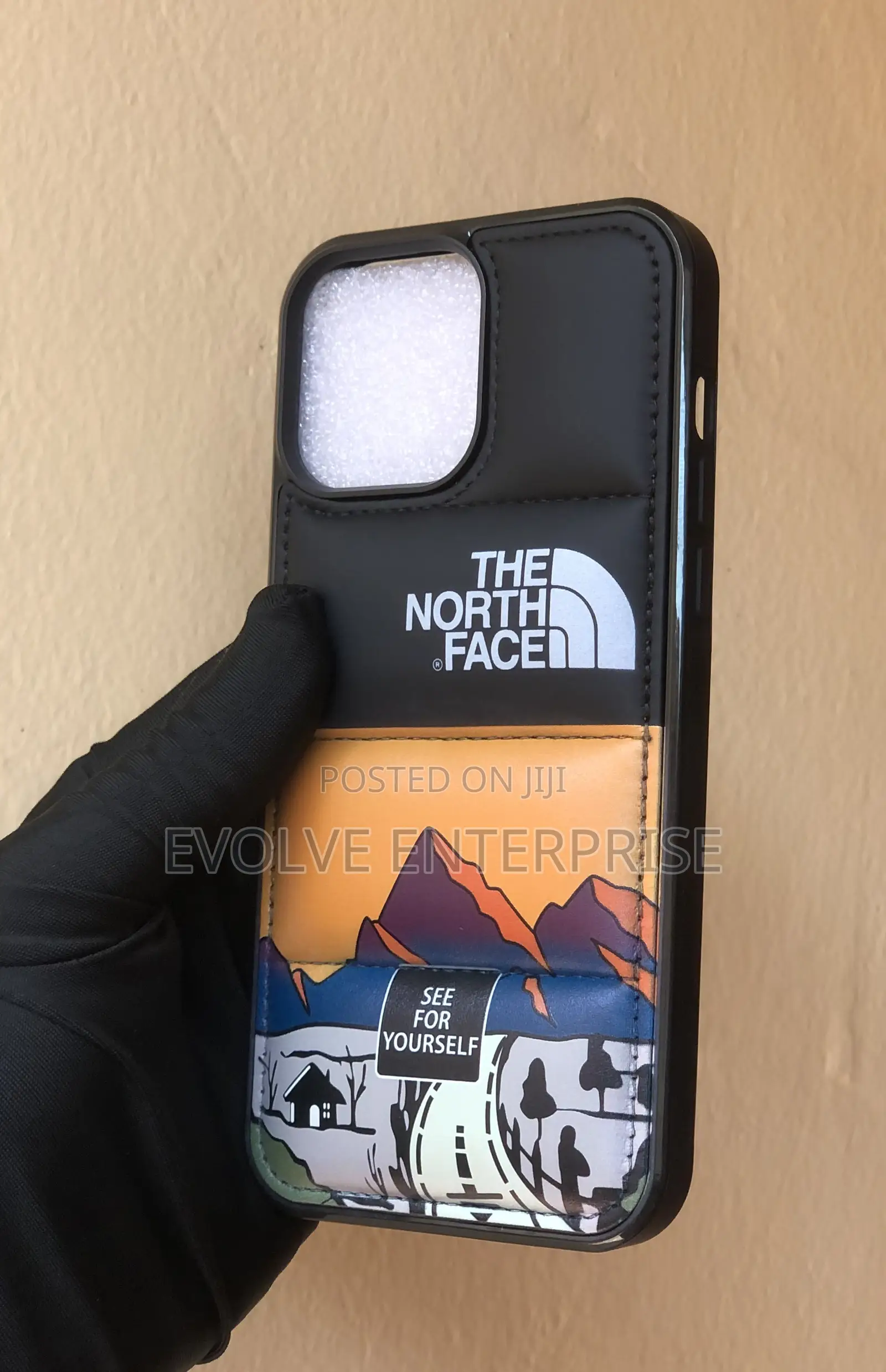 North Face iPhone 13 Pro Max Leather Case