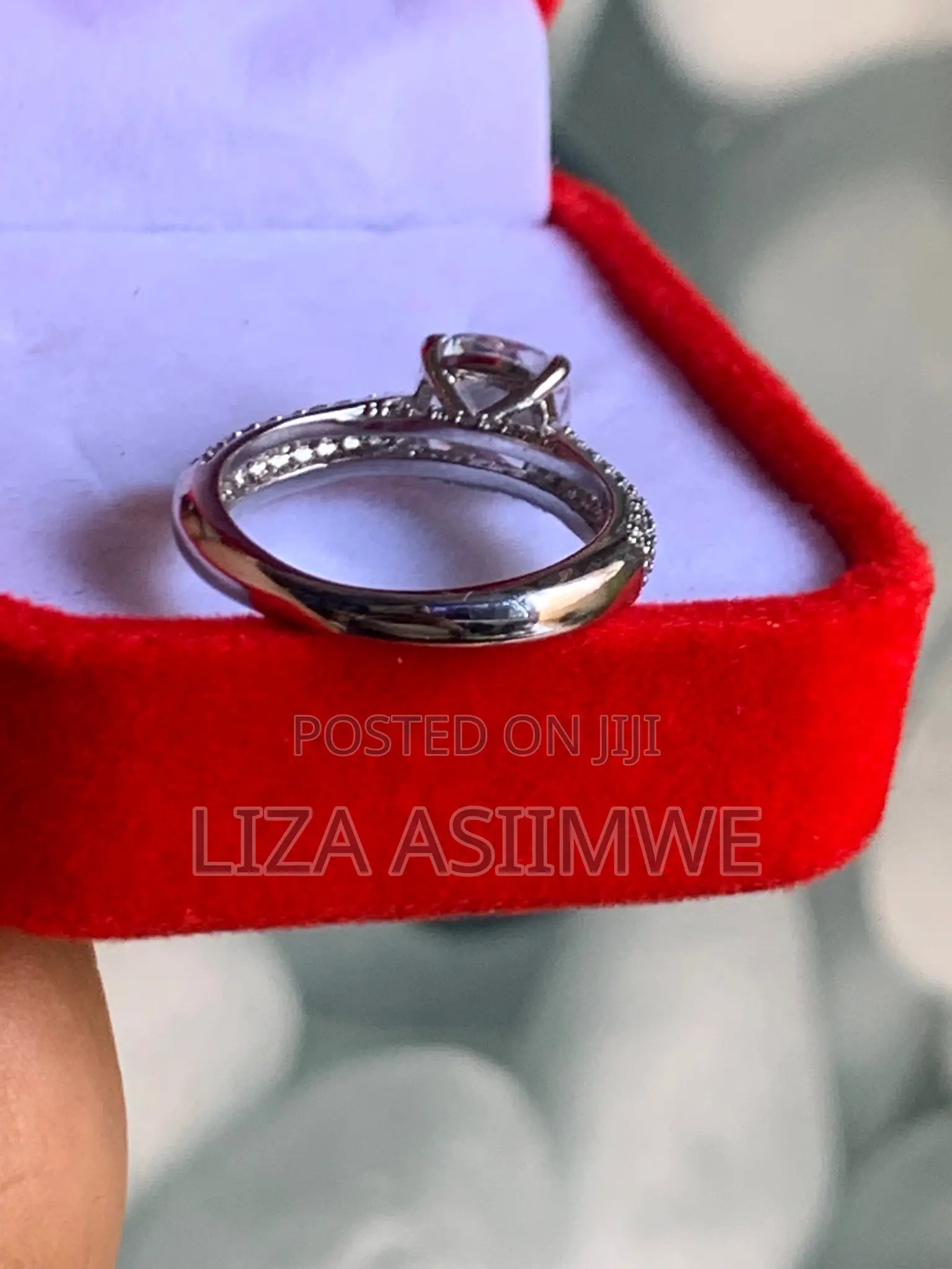 Round Cubic Engagement Ring