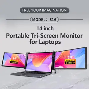 Portable Tri Screen 14inches