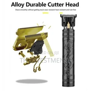 Rechargeable Metal Simple Style Hair Clipper Black