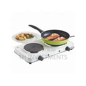 Hot Plate Solid Double Electric Cooker - White [Color