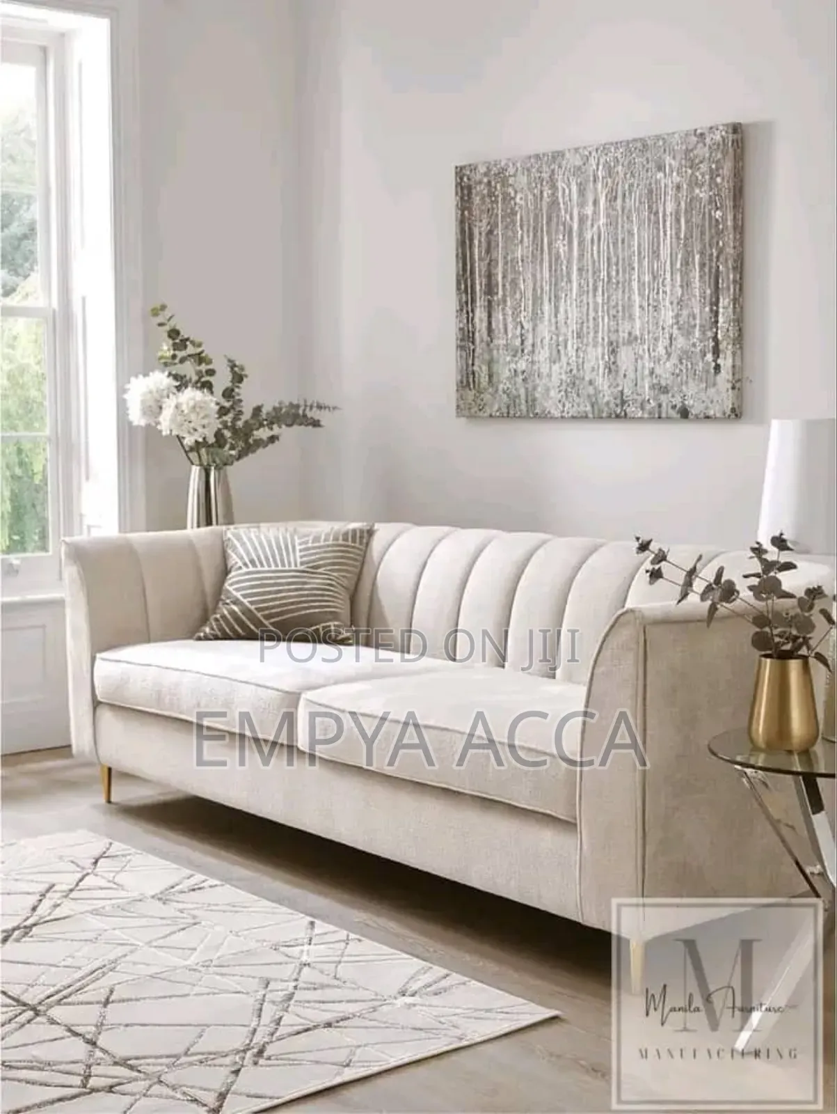 Pale Whit Sofa Set