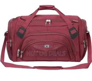 Hand and Shoulder Carrying Traveling Bag - Maroon