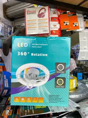 LED Aromatherapy Fan Light 360 Rotation