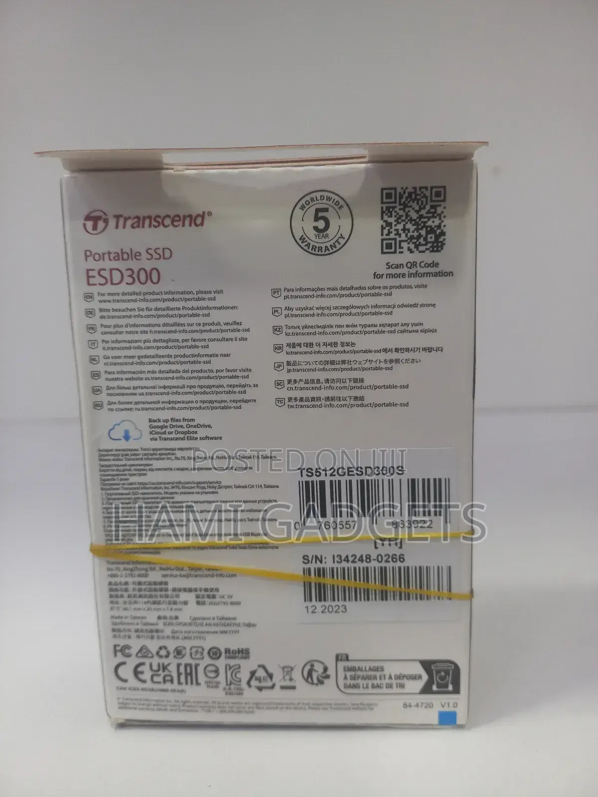 Transcend 512gb Portable SSD Esd300