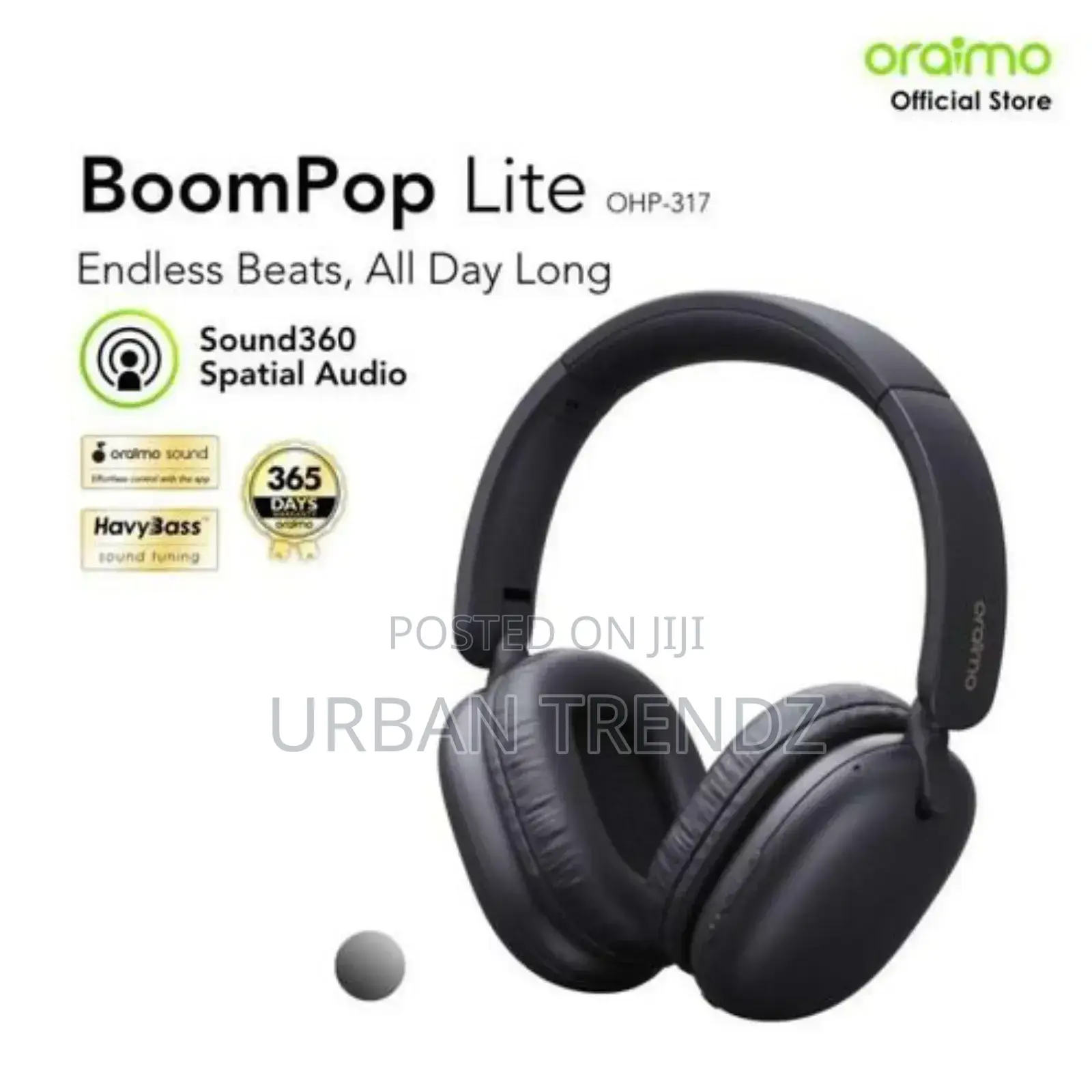 Oraimo Boompop Lite ENC Over-Ear Wireless Headphones OHP-317