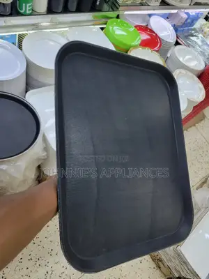 Anti Non Slip Serving Trays Black Both Round And Square