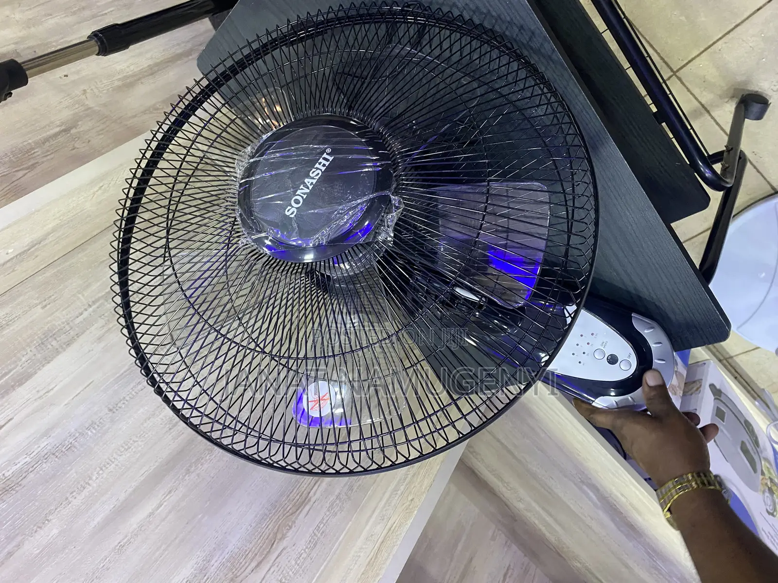 Black Wall Mounted Fan With Remote